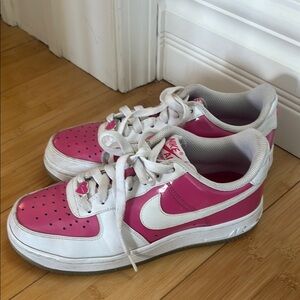 Nike Pink and White Sneakers